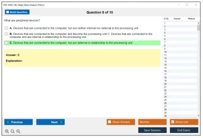 HDI HD0-100 Help Desk Analyst (HDA) Practice test exam simulator test engine exam Prep practice test questions answers Image 8