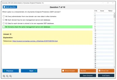 Symantec 250-428 Administration of Symantec Endpoint Protection 14 Practice test exam simulator test engine exam Prep practice test questions answers Image 7