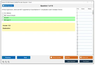 Huawei H19-309 Huawei Certified Pre-sales Specialist - Cloud Practice test exam simulator test engine exam Prep practice test questions answers Image 1