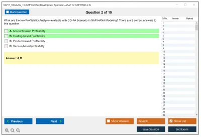 SAP E_HANAAW_16 SAP Certified Development Specialist - ABAP for SAP HANA 2.0 Practice test exam simulator test engine exam Prep practice test questions answers Image 2