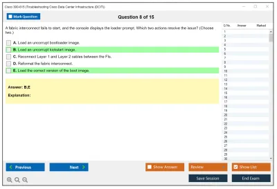Cisco 300-615 Troubleshooting Cisco Data Center Infrastructure (300-615 DCIT) Practice test exam simulator test engine exam Prep practice test questions answers Image 8