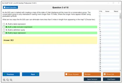 Esri EADP19-001 ArcGIS Desktop Professional 19-001 Practice test exam simulator test engine exam Prep practice test questions answers Image 3