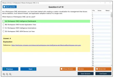 VMware 2V0-62.21 Professional VMware Workspace ONE 21.X Practice test exam simulator test engine exam Prep practice test questions answers Image 6