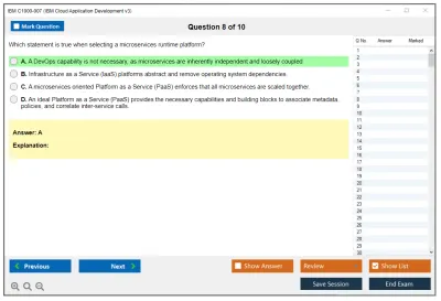 IBM C1000-007 IBM Cloud Application Development v3 Practice test exam simulator test engine exam Prep practice test questions answers Image 8