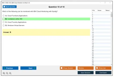 IBM C1000-100 IBM Cloud Solution Architect v4 Practice test exam simulator test engine exam Prep practice test questions answers Image 10