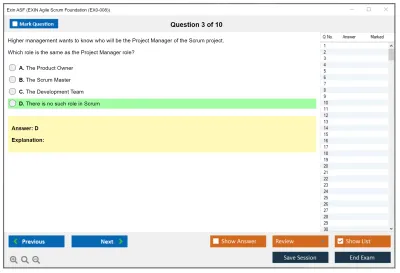 Exin ASF Agile Scrum Foundation Practice test exam simulator test engine exam Prep practice test questions answers Image 3