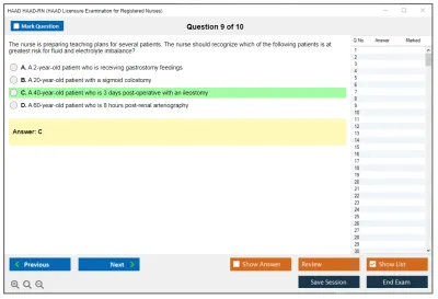 HAAD HAAD-RN HAAD Licensure Examination for Registered Nurses Practice test exam simulator test engine exam Prep practice test questions answers Image 9