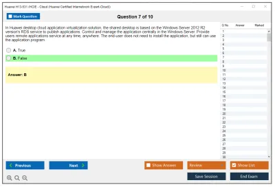 Huawei H13-531 HCIE - Cloud (Huawei Certified Internetwork Expert-Cloud) Practice test exam simulator test engine exam Prep practice test questions answers Image 7