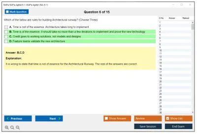 SAFe SAFe-Agilist-5.1 SAFe Agilist (SA) 5.1 Practice test exam simulator test engine exam Prep practice test questions answers Image 6