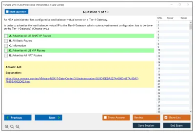VMware 2V0-41.20 Professional VMware NSX-T Data Center Practice test exam simulator test engine exam Prep practice test questions answers Image 1