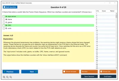 Cisco 200-301 Cisco Certified Network Associate Practice test exam simulator test engine exam Prep practice test questions answers Image 9