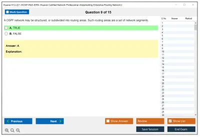 Huawei H12-221 HCNP-R&amp;S-IERN (Huawei Certified Network Professional-Implementing Enterprise Routing Network) Practice test exam simulator test engine exam Prep practice test questions answers Image 9