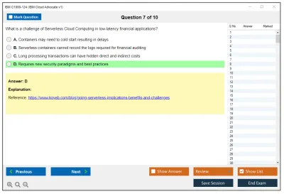 IBM C1000-124 IBM Cloud Advocate v1 Practice test exam simulator test engine exam Prep practice test questions answers Image 7