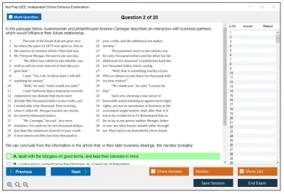 Test Prep ISEE Independent School Entrance Examination Practice test exam simulator test engine exam Prep practice test questions answers Image 2