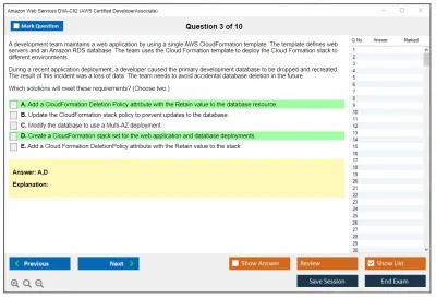 Amazon Web Services DVA-C02 AWS Certified Developer - Associate Practice test exam simulator test engine exam Prep practice test questions answers Image 3