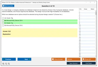 VMware 3V0-752 VMware Certified Advanced Professional 7 - Desktop and Mobility Design Exam Practice test exam simulator test engine exam Prep practice test questions answers Image 4