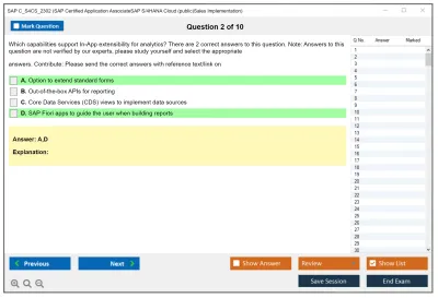 SAP C_S4CS_2302 SAP Certified Application AssociateSAP S/4HANA Cloud (public)Sales Implementation Practice test exam simulator test engine exam Prep practice test questions answers Image 2