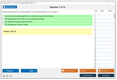 Huawei H19-371_V1.0 HCS-Pre-sales-Digital Power V1.0 Practice test exam simulator test engine exam Prep practice test questions answers Image 7