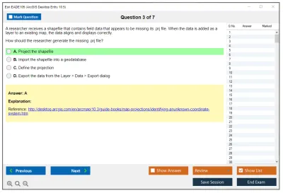 Esri EADE105 ArcGIS Desktop Entry 10.5 Practice test exam simulator test engine exam Prep practice test questions answers Image 3