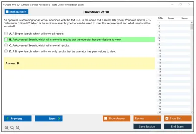 VMware 1V0-621 VMware Certified Associate 6 – Data Center Virtualization Exam Practice test exam simulator test engine exam Prep practice test questions answers Image 9