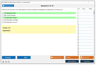 IBM C9060-528 IBM Spectrum Protect V8.1 Administration Practice test exam simulator test engine exam Prep practice test questions answers Image 5
