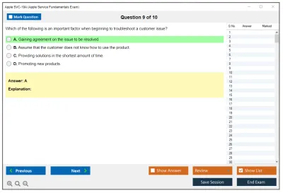 Apple SVC-19A Apple Service Fundamentals Exam Practice test exam simulator test engine exam Prep practice test questions answers Image 9
