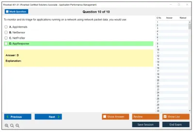 Riverbed 401-01 Riverbed Certified Solutions Associate - Application Performance Management Practice test exam simulator test engine exam Prep practice test questions answers Image 10