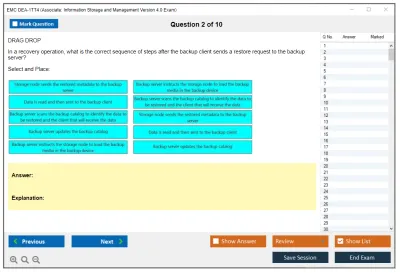 EMC DEA-1TT4 Associate: Information Storage and Management Version 4.0 Exam Practice test exam simulator test engine exam Prep practice test questions answers Image 2