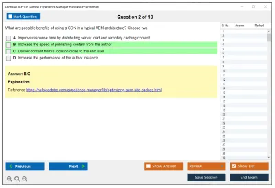 Adobe AD0-E102 Adobe Experience Manager Business Practitioner Practice test exam simulator test engine exam Prep practice test questions answers Image 2