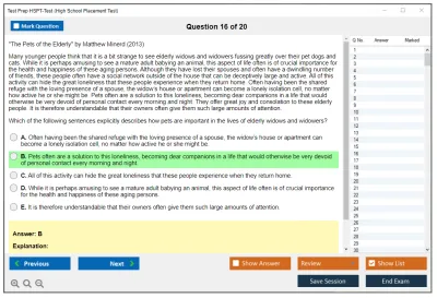 Test Prep HSPT-Test High School Placement Test Practice test exam simulator test engine exam Prep practice test questions answers Image 16