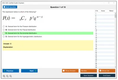ASQ CQE Certified Quality Engineer Exam Practice test exam simulator test engine exam Prep practice test questions answers Image 1