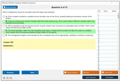 PRINCE2 PRINCE2-Practitioner PRINCE2 Practitioner Exam Practice test exam simulator test engine exam Prep practice test questions answers Image 6