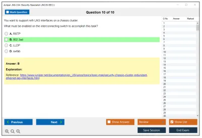 Juniper JN0-334 Security-Specialist (JNCIS-SEC) Practice test exam simulator test engine exam Prep practice test questions answers Image 10
