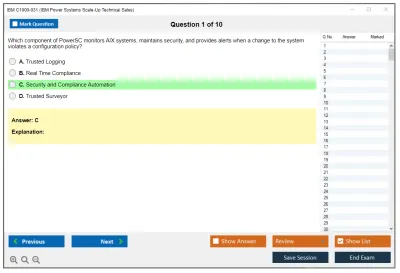 IBM C1000-031 IBM Power Systems Scale-Up Technical Sales Practice test exam simulator test engine exam Prep practice test questions answers Image 1