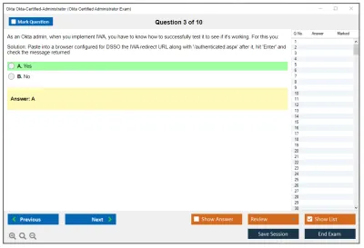 Okta Okta-Certified-Administrator Okta Certified Administrator Exam Practice test exam simulator test engine exam Prep practice test questions answers Image 3
