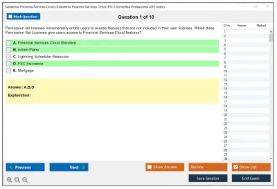 Salesforce Financial-Services-Cloud Salesforce Financial Services Cloud (FSC) Accredited Professional (AP) Practice test exam simulator test engine exam Prep practice test questions answers Image 1