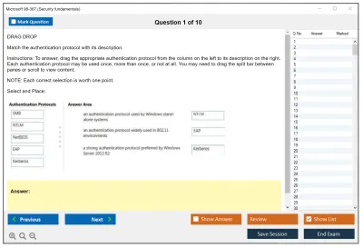 Microsoft 98-367 Security fundamentals Practice test exam simulator test engine exam Prep practice test questions answers Image 1