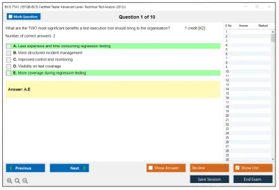 BCS TTA1 ISTQB-BCS Certified Tester Advanced Level- Technical Test Analyst (2012) Practice test exam simulator test engine exam Prep practice test questions answers Image 1