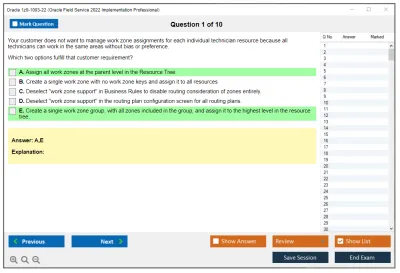Oracle 1z0-1003-22 Oracle Field Service 2022 Implementation Professional Practice test exam simulator test engine exam Prep practice test questions answers Image 1