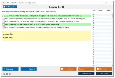 VMware 5V0-31.20 VMware Cloud Foundation Specialist Practice test exam simulator test engine exam Prep practice test questions answers Image 5