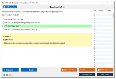 IBM C1000-088 IBM Spectrum Storage Solution Architect V2 Practice test exam simulator test engine exam Prep practice test questions answers Image 8
