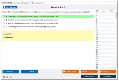 PEOPLECERT DevOps-Engineer PeopleCert DevOps Engineer Exam Practice test exam simulator test engine exam Prep practice test questions answers Image 1