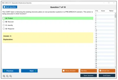 EMC DES-9131 Specialist - Infrastructure Security Exam Practice test exam simulator test engine exam Prep practice test questions answers Image 7