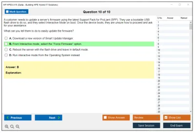 HP HPE0-V15 Delta - Building HPE Hybrid IT Solutions Practice test exam simulator test engine exam Prep practice test questions answers Image 10