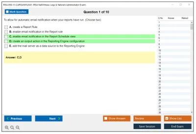 RSA 050-11-CARSANWLN01 RSA NetWitness Logs & Network Administrator Exam Practice test exam simulator test engine exam Prep practice test questions answers Image 1