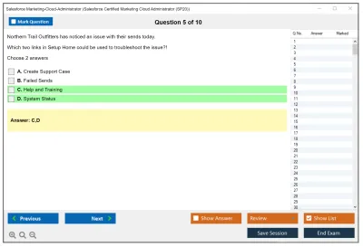 Salesforce Marketing-Cloud-Administrator Salesforce Certified Marketing Cloud Administrator Practice test exam simulator test engine exam Prep practice test questions answers Image 5