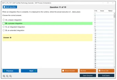 SAP C_PO_7517 SAP Certified Technology Associate - SAP Process Orchestration Practice test exam simulator test engine exam Prep practice test questions answers Image 11