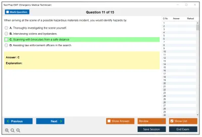 Test Prep EMT Emergency Medical Technician Practice test exam simulator test engine exam Prep practice test questions answers Image 11