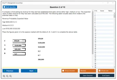 Cima P1 Management Accounting Practice test exam simulator test engine exam Prep practice test questions answers Image 2