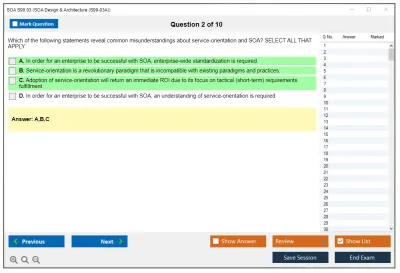 SOA S90.03 SOA Design & Architecture Practice test exam simulator test engine exam Prep practice test questions answers Image 2